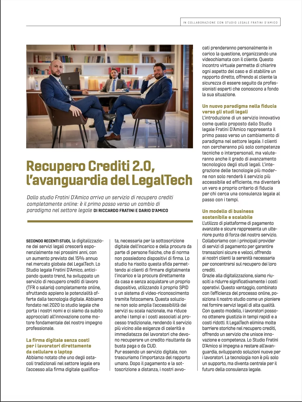 Recupera il tuo credito